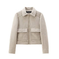 Damen Weiche Reißverschlussjacke