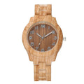 Montre à quartz en bois pour femme
