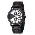 Montre-bracelet à boucle simple pliante étanche 10 M en bois