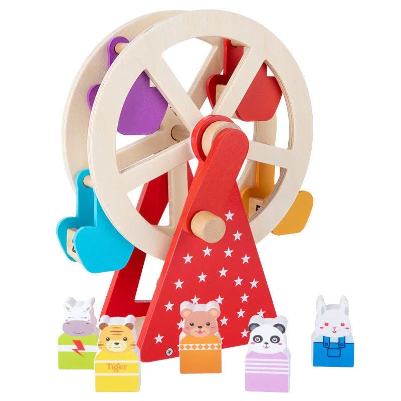 Jouet éducatif en bois pour bébé et jeune enfant, en forme de grande roue
